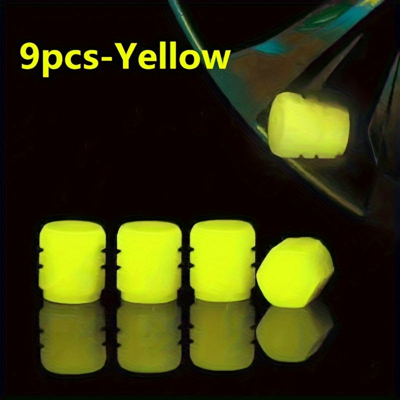 Bir nechta rangli mini fluorescent shinalar ventili uchun qopqog'lar, mototsikl, velosiped, avtomobil uchun to'plam