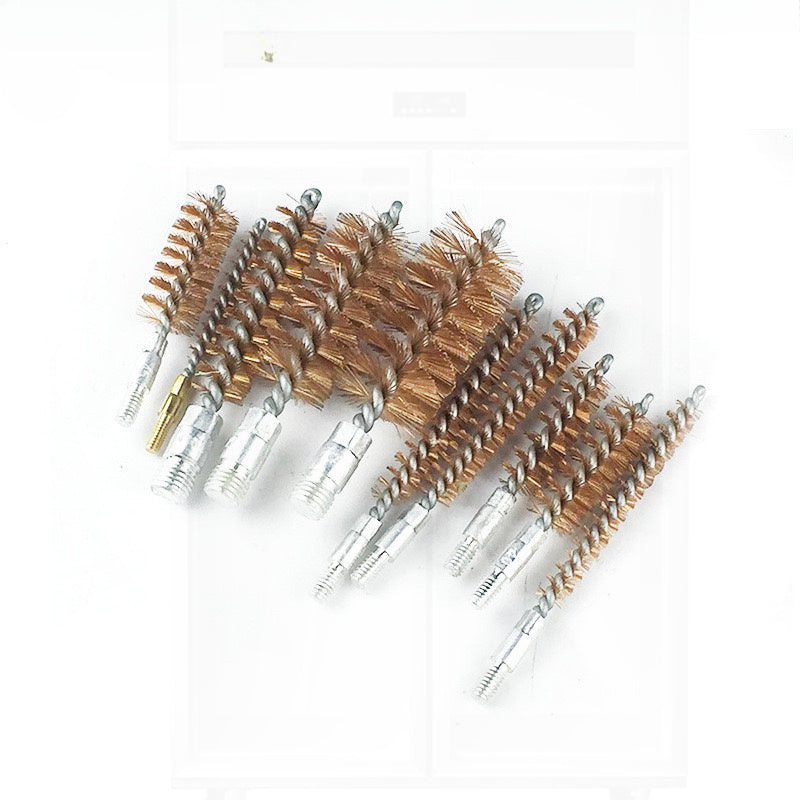 Kit de limpieza de armas de plástico duradero con estuche de aluminio, cepillos, alambre de cobre