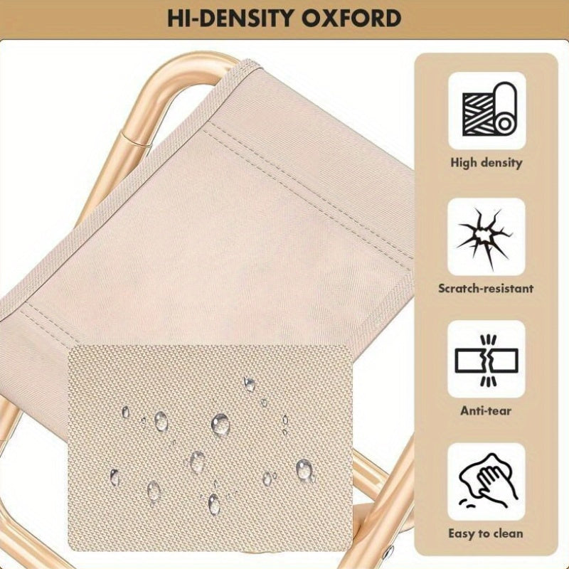 Qorong‘u Rangli Ko‘chma O‘rindiq To‘rtburchak Metall Yengil Yashash uchun Sayohat Ovqatlanish uchun O‘rindiq