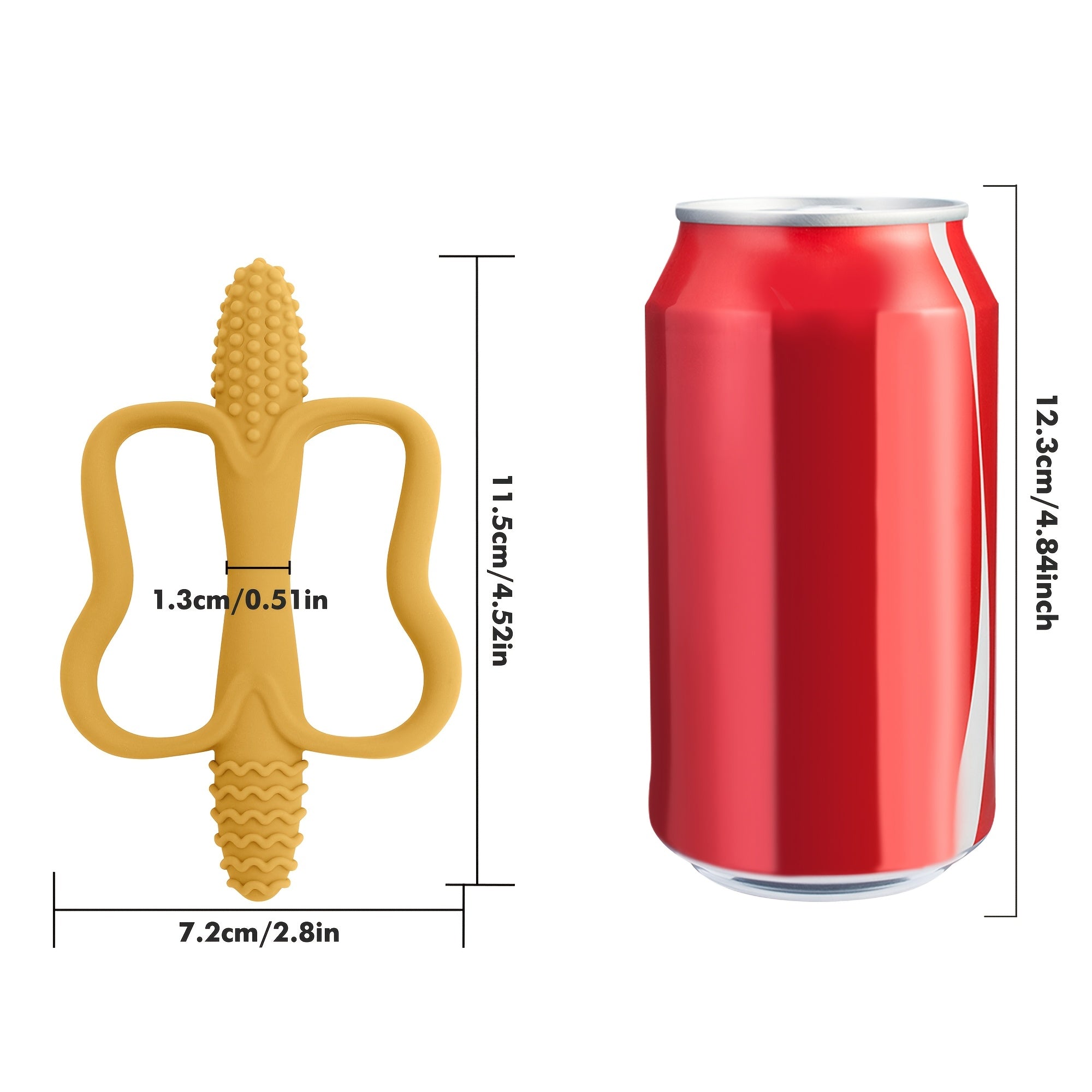 Baby Silicone Corn-Shaped Teething Stick with Handle in 6 Colors