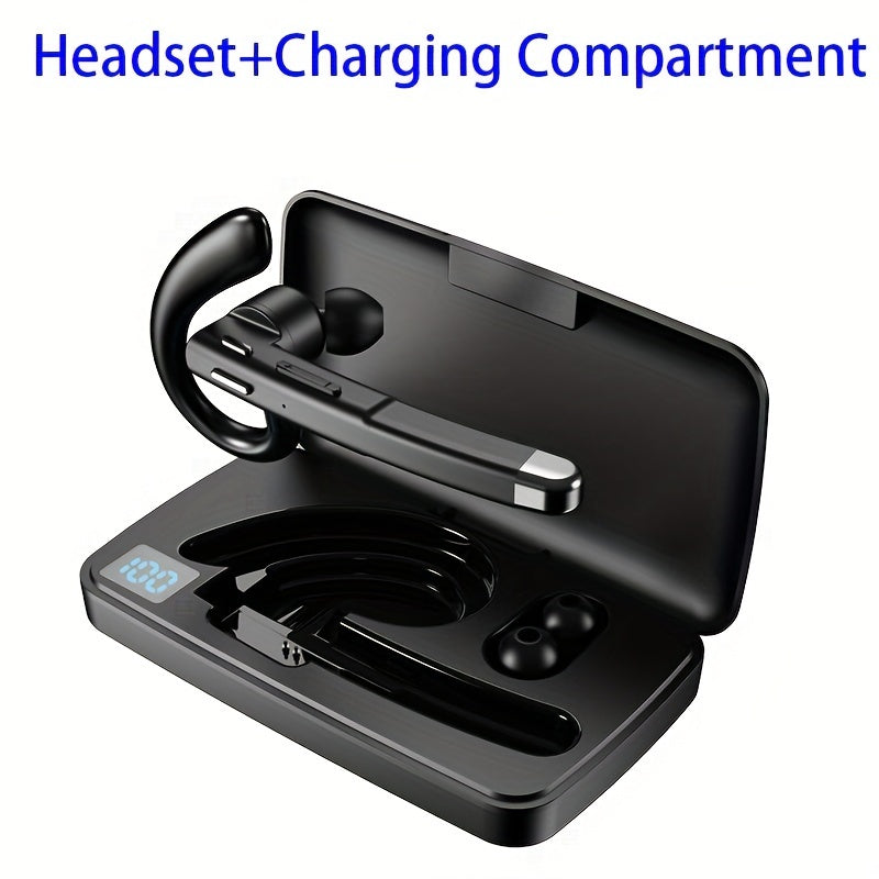 Wireless Headphones Stereo Hands-Free Microphone for Driving Office Use Compatible with iOS Android