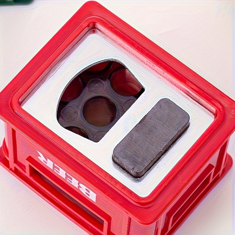 Retro 3D Beer Basket Bottle Opener Magnet for Soda and Beer Cans