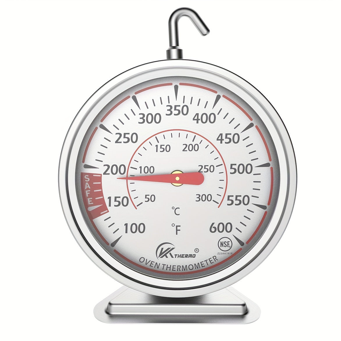 Precision Oven Thermometer 6.99cm Stainless Steel Dial 100-600°F/50-300°C