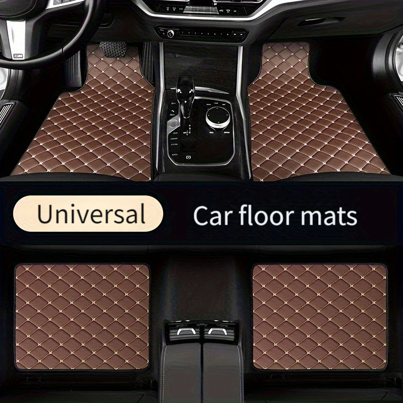 Universal Car Floor Mats Set Quilted Non-Slip Durable Waterproof