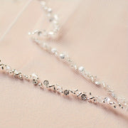 Handcrafted Bridal Veil with Crystal Sequins for Wedding and Valentine's Day