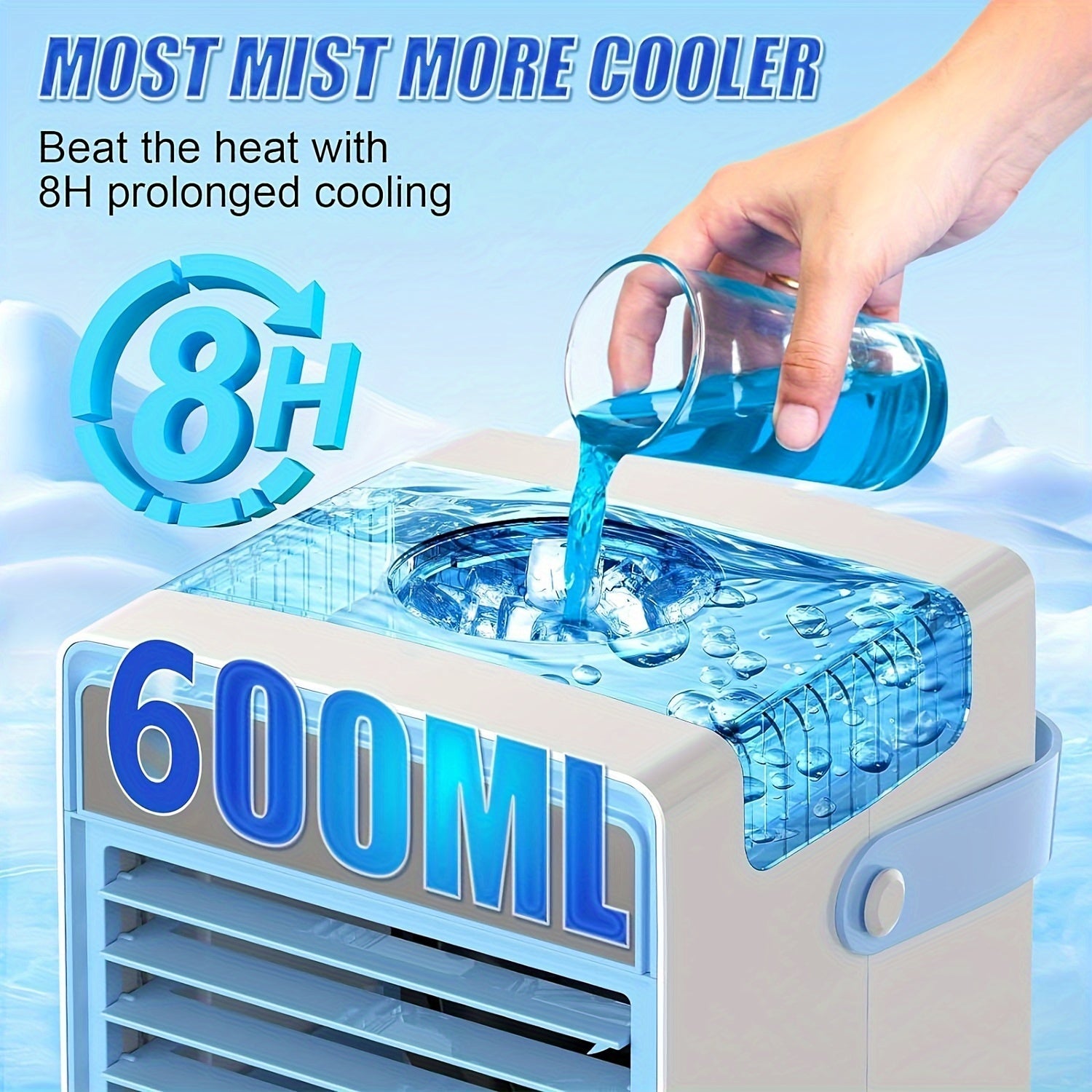 Portable USB Air Conditioner and Humidifier for Office Bedroom Camping