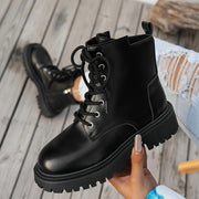 Women's White Ankle Boots Comfortable Casual Footwear