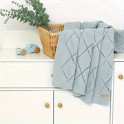 Knitted Hollow Blanket for Air Conditioner and Sofa Covering, Cozy Hugging Wrap