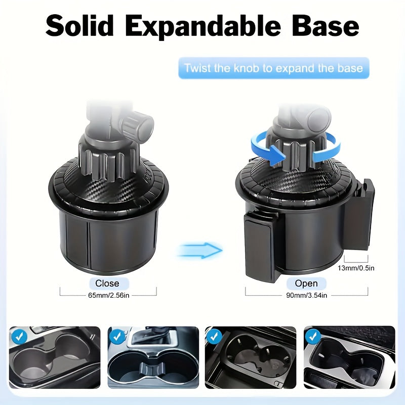 Universal Car Cup Holder Mount for Tablets and Smartphones ABS Waterproof Rotatable