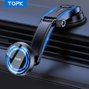 Magnetic Car Phone Mount Adjustable Horizontal Vertical Single Hand Holder for iPhone