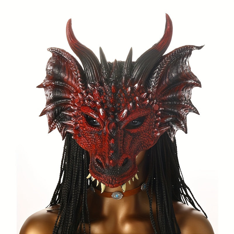 Dragon Mask Cosplay Costume Mask for Halloween and Parties Made of PU Material