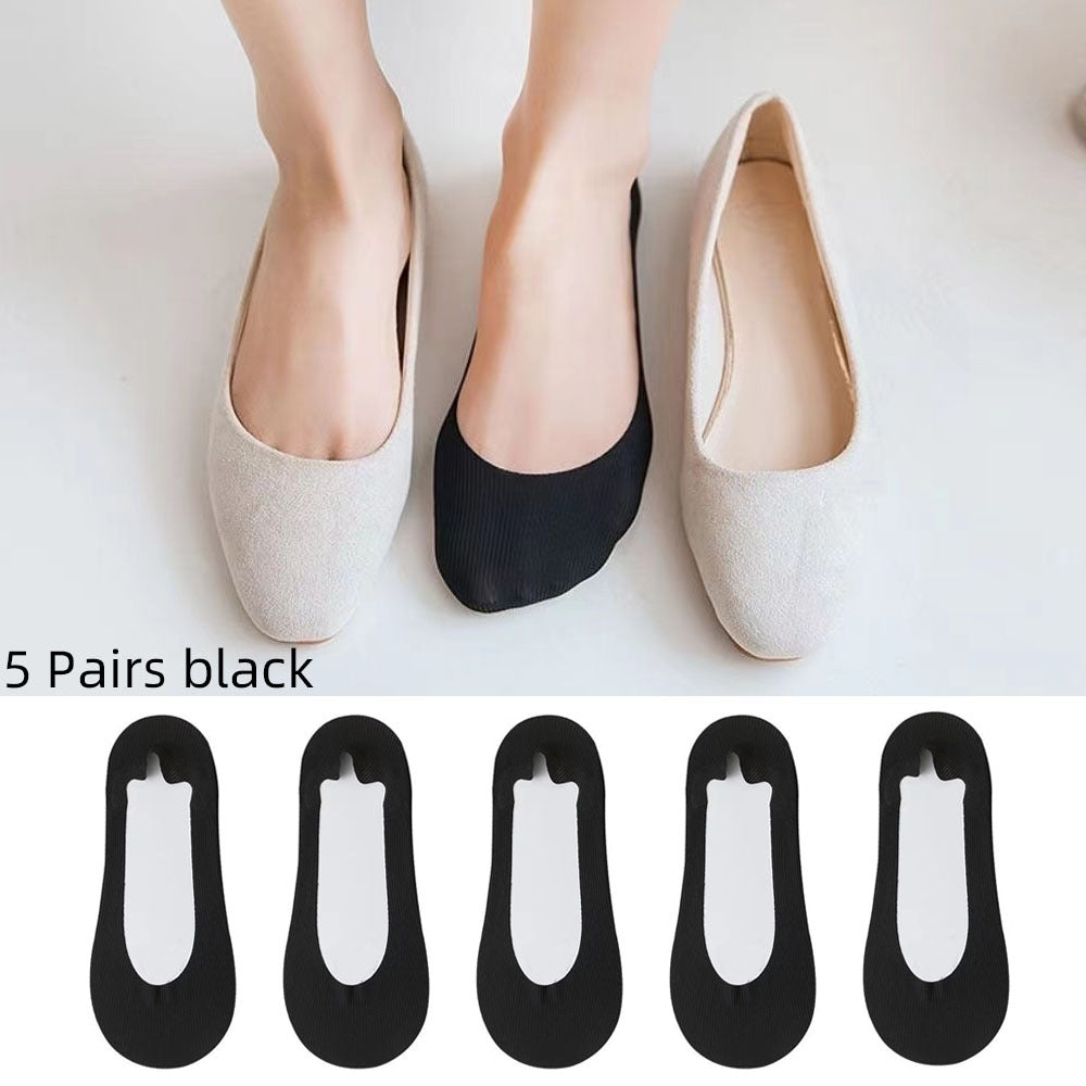 Ayollar uchun ko‘rinmas, sirpanmaydigan tizzaga qadar bo‘lgan paypoq, 5 ta, yengil, nafas oladigan