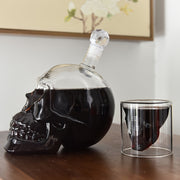 Skull-Shaped Glass Decanter 1000ml Liquor Wine Air-Tight Stopper