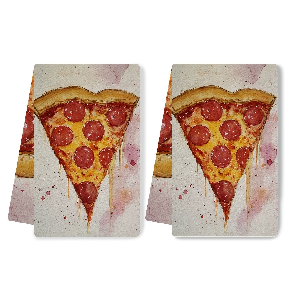 Juego de toallas de cocina ultra suaves con diseño divertido de pizza es mi amorcito 40x60 cm