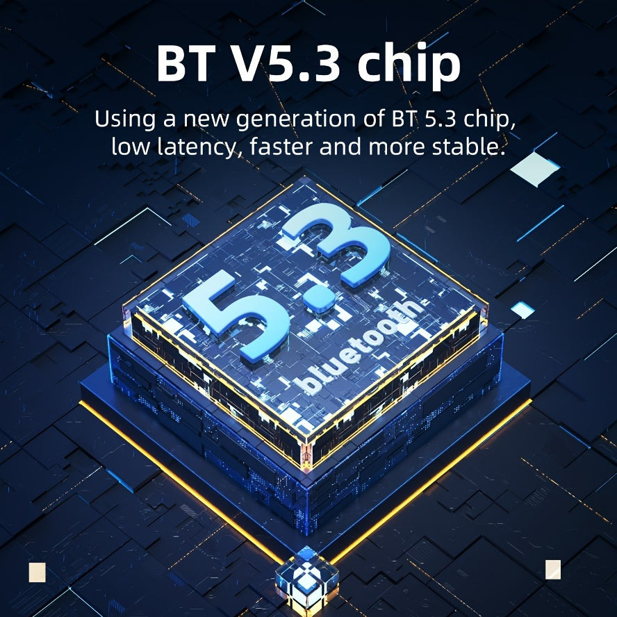 Over-Ear True Wireless Headphones Bluetooth 5.3 Gaming Music Long Battery