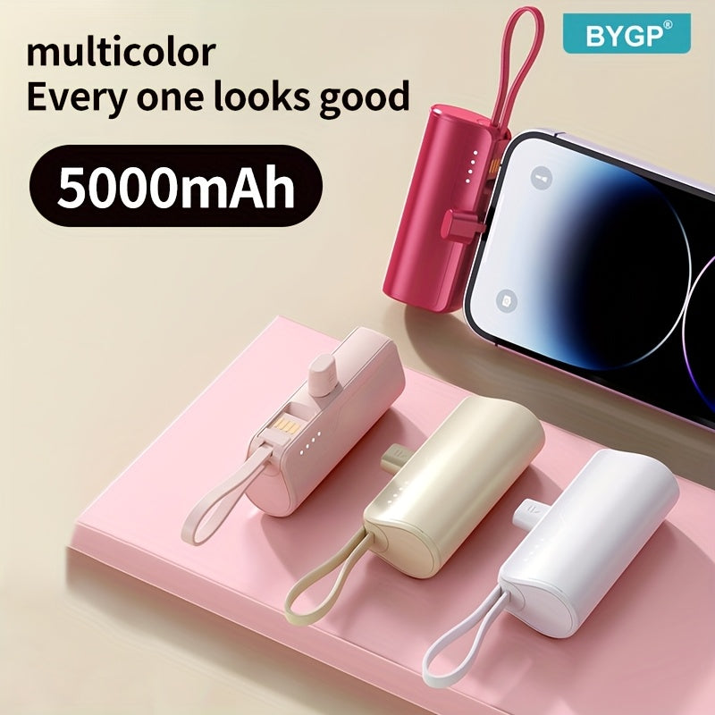 5000mAh Mini Portable Power Bank for iPhone and Android USB-C Charger
