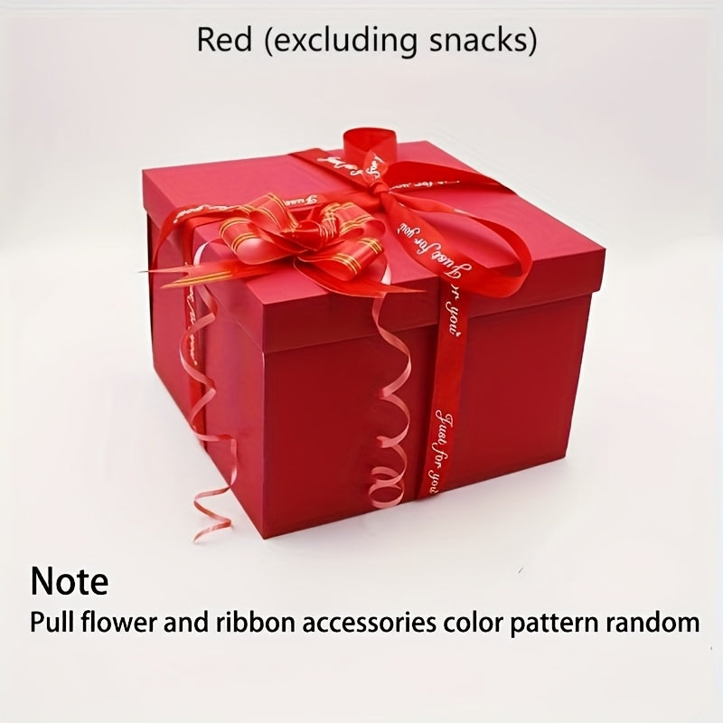 5-Tier Pop-Up Gift Box with Lid for Birthdays Weddings and Events Durable Polyester