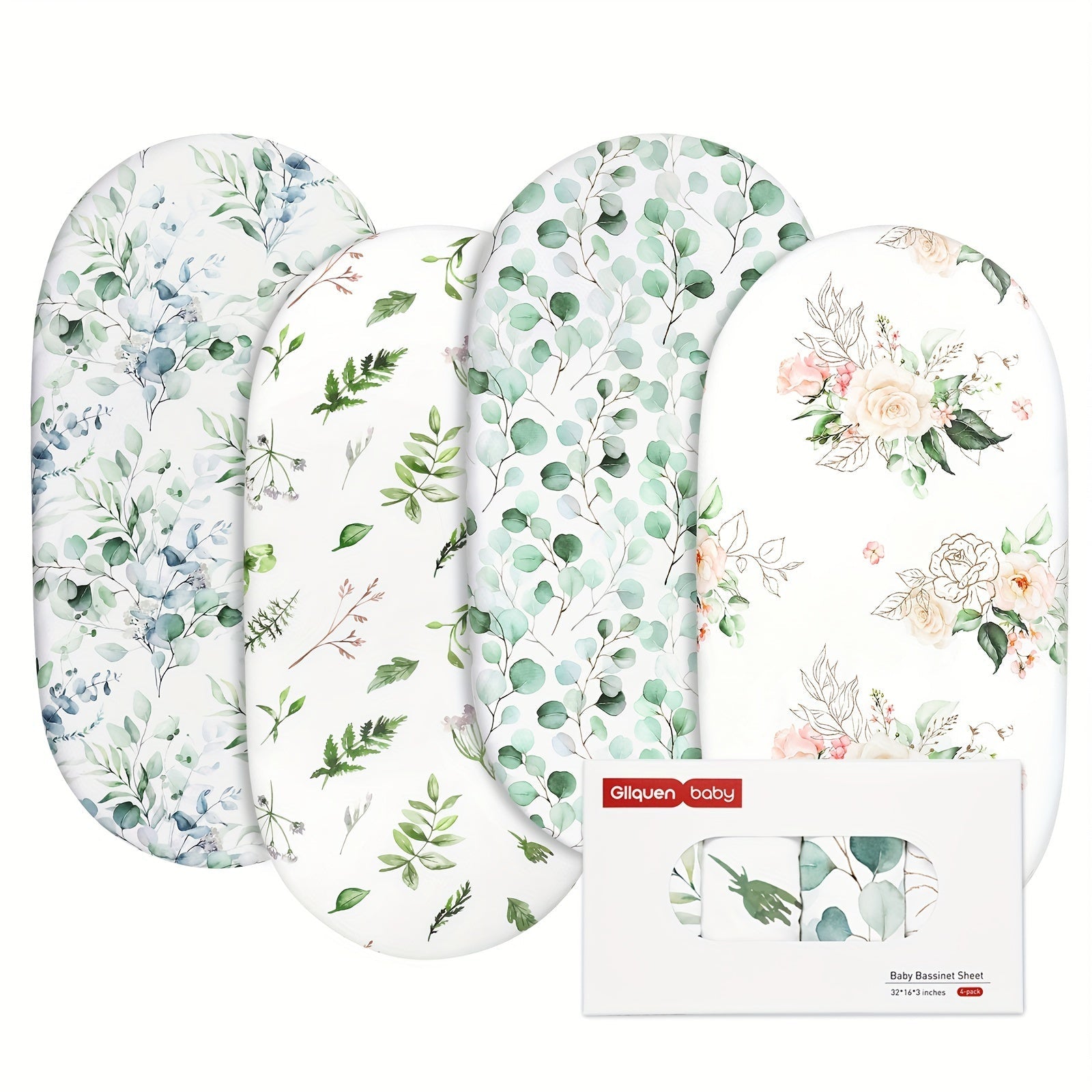 Комплект простыней для кроватки 4 шт. для мальчиков и девочек, дышащие натяжные простыни для кроваток стандартного размера