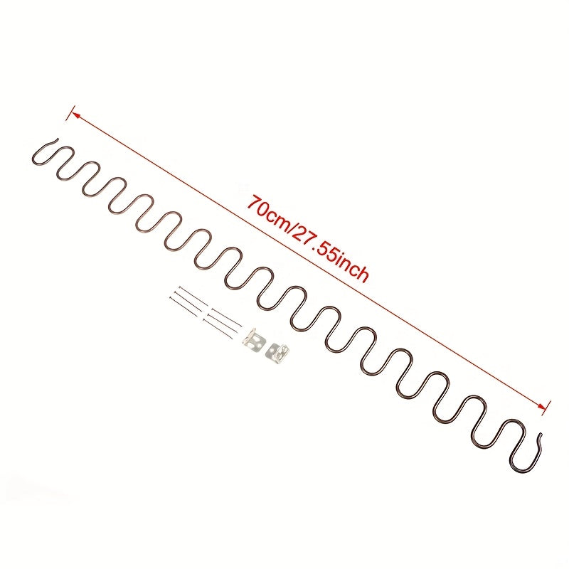 Metall divan stuli, mustahkam prujinalar va kliplarga ega, mebelni tiklash uchun mukammal. Ushbu elektrsiz apparat aralash rangda keladi va yog'och materiallarni o'z ichiga olmaydi, bu esa divanlarni ta'mirlash uchun ideal qiladi.
