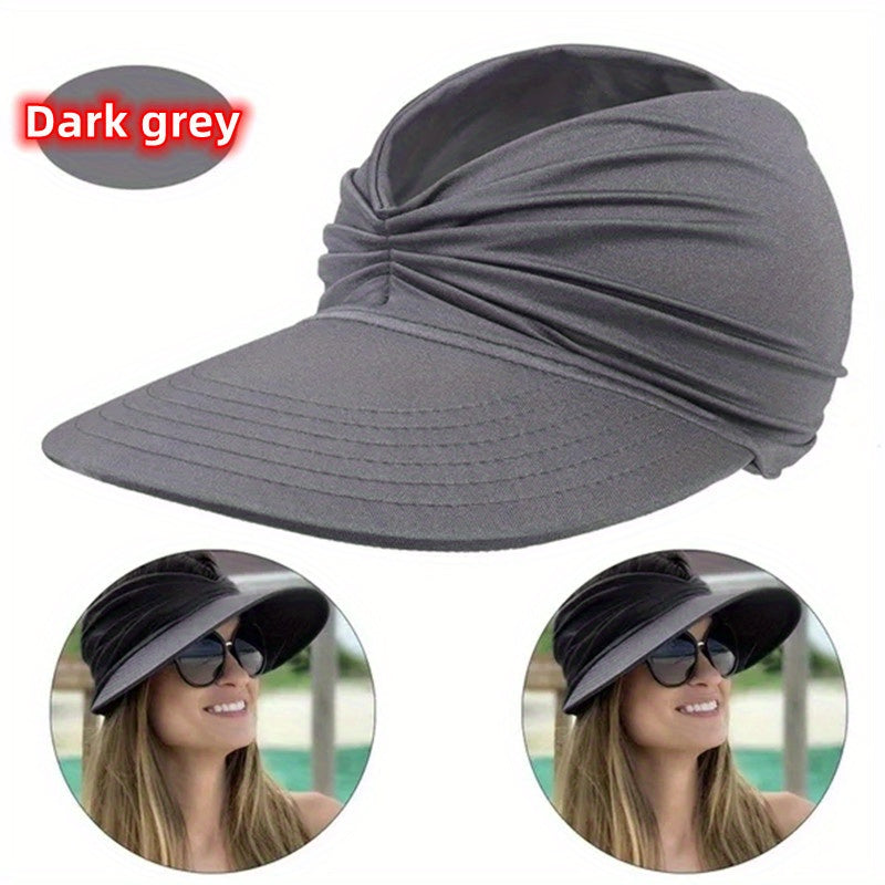 Women’s Sun Hat Nylon Woven Beach Hat with Sun Protection for Spring Summer Autumn