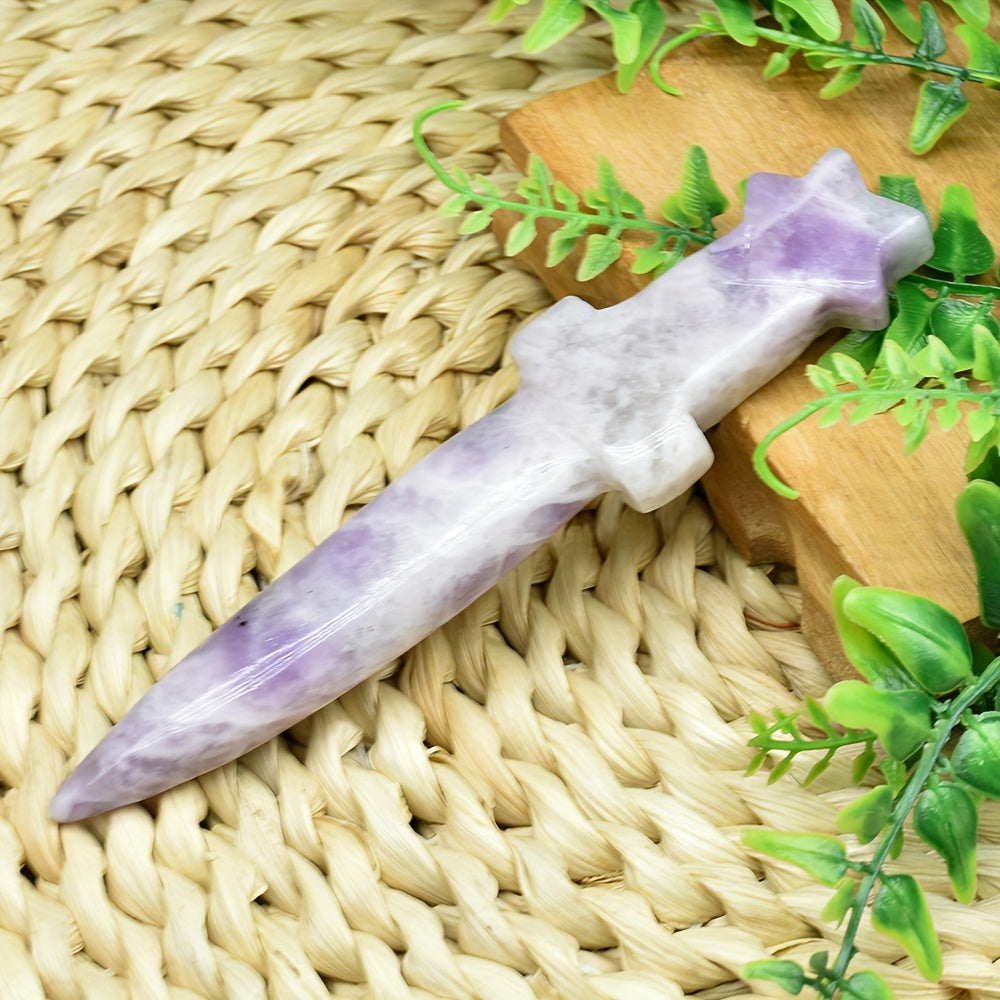 Amethyst Crystal Sword Natural Quartz Fengshui Home Decor Gift
