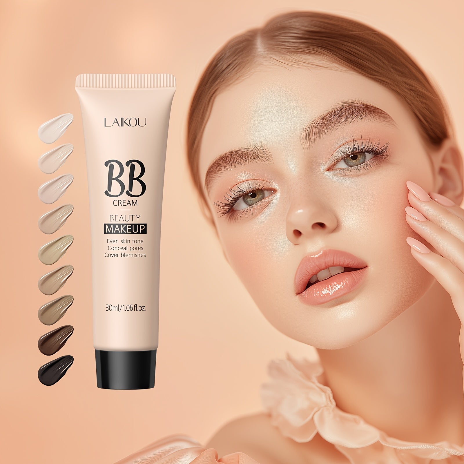 Women Waterproof BB Cream Concealer Full Coverage Makeup Foundation 30ml