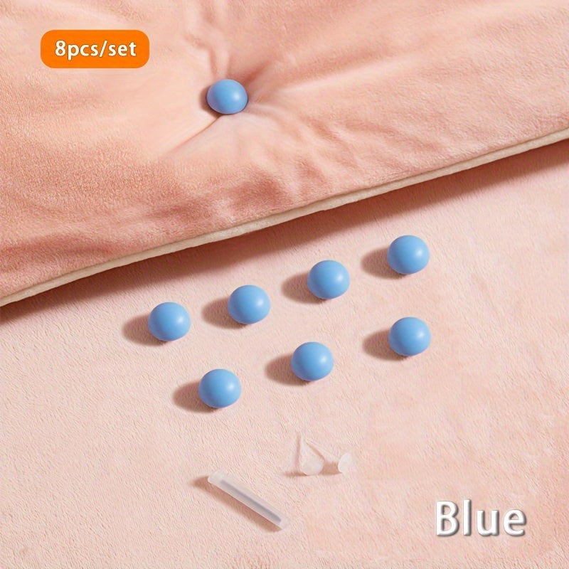 Set of 6 or 8 Mushroom Head Bedding Clips for Securing Sheets and Quilts