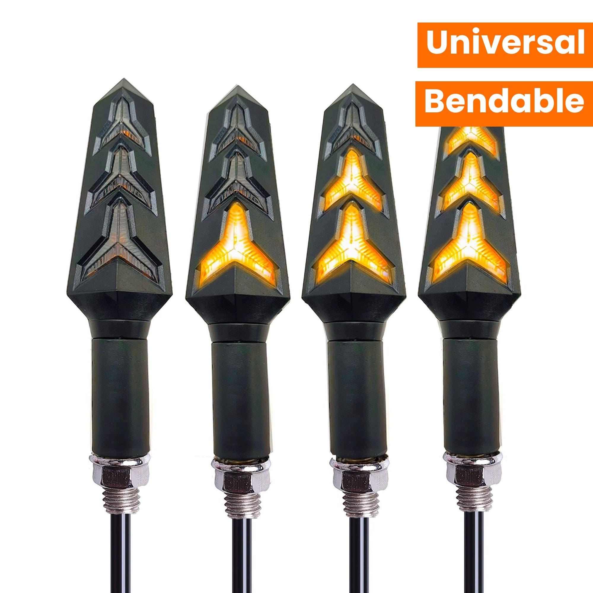 Universal motosikl suv oqimi ko'rsatuvchi chiroq, relé bilan, egiluvchan orqa chiroq