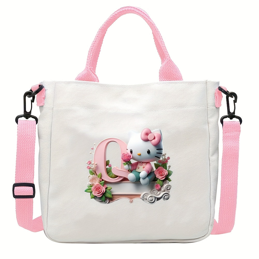 A-Z Letter Design Crossbody Bag for Women Pink Large Capacity Lightweight