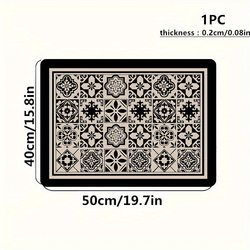 Har qanday uy uchun zarur qo'shimcha, bu retro ilhomlangan bosma idishlarni quritish matosi oshxonangizga etnik uslub qo'shadi. Oshxona asboblaringiz, kofe stoli va kofe mashinangizni quruq va toza saqlash uchun mukammal, bu ko'p funksiyali mato zarur.