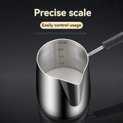 304 Stainless Steel Coffee Pot with Handle for Latte Art Hot Milk Oil Pouring and Frying