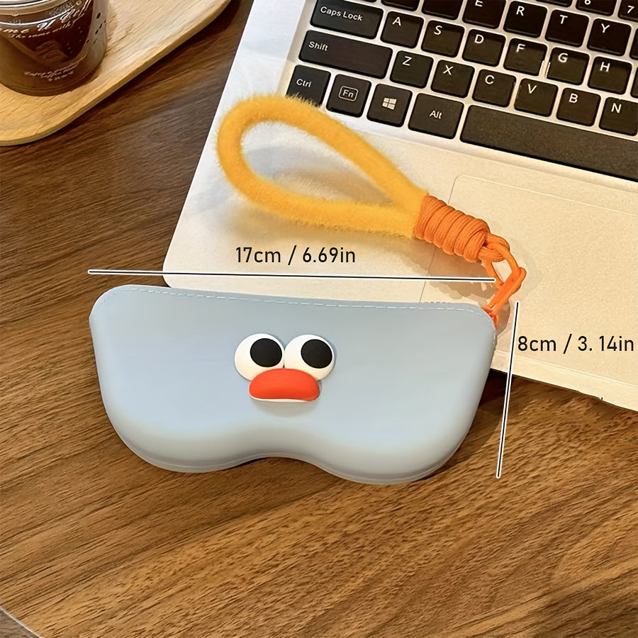 Chiroyli silikon ko'zoynak qutisi, zipper va yorqin tassel bilan - aksessuarlaringizni tartibda saqlash uchun ideal