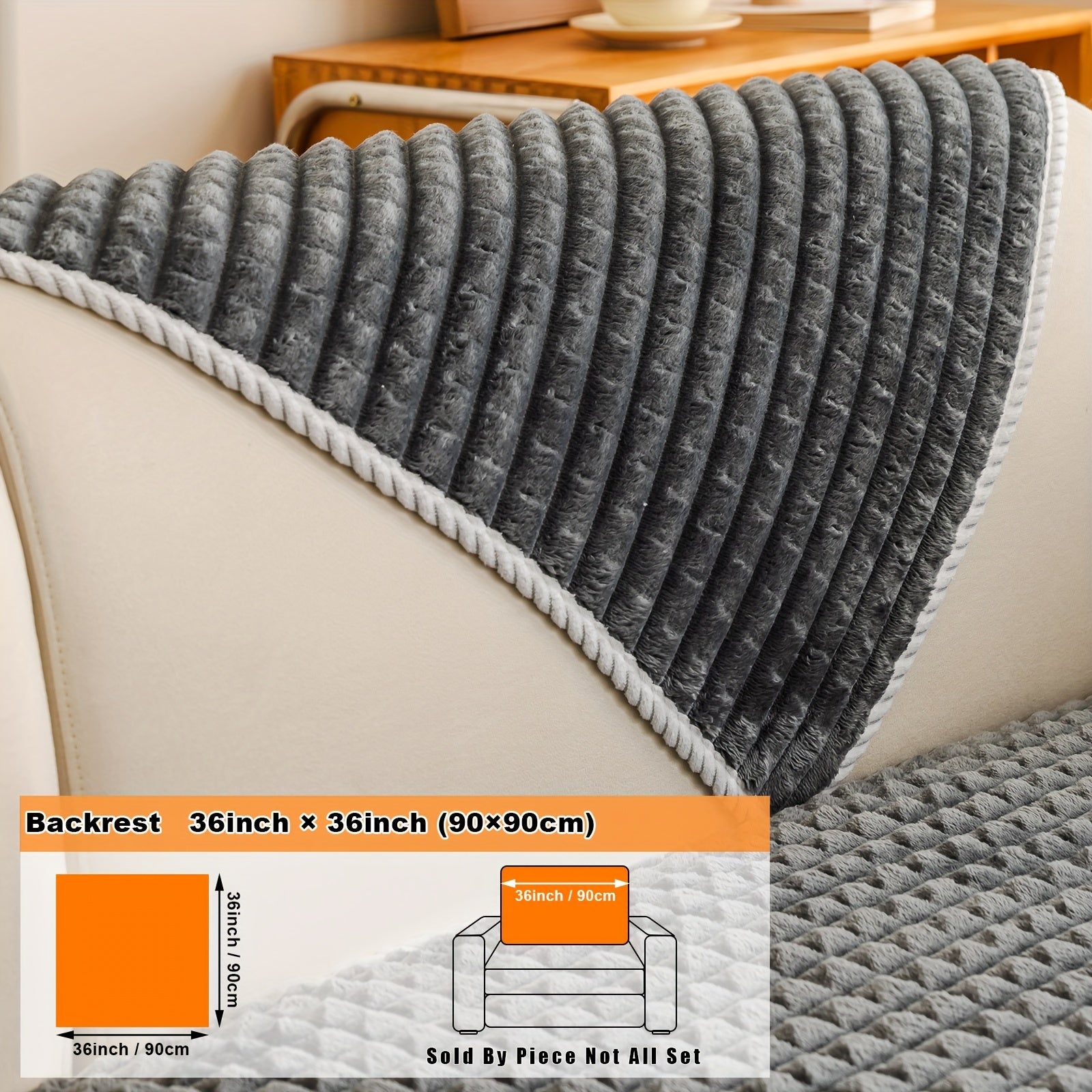 Нескользящая плюшевая накидка на диван для всей мебели, безопасная для домашних животных, легко очищается