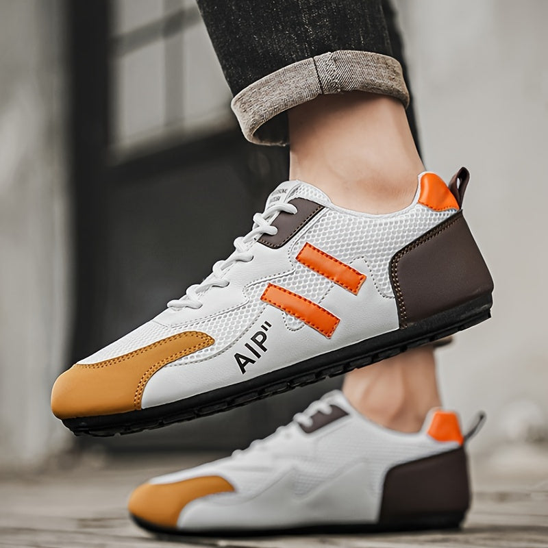 Erkaklar uchun nafas oladigan pastki yugurish poyafzallari, rangli blokli zamonaviy krossovkalar, barcha mavsumlar uchun ochiq havoda mashq qilish uchun