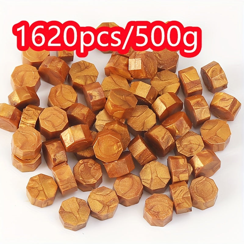 1620pcs 500g Octagonal Sealing Wax Particles for Envelope Gift Box DIY Retro Bulk Sealing Wax