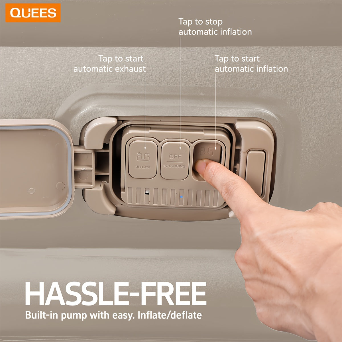 Qalin avtomobil yukxonasida havo yostiqchasi, Mica rangida bitta yumshoq baland karavot. Qulay, sirpanmaydigan mato, avtobus sayohati davomida lagerda va ichki foydalanish uchun mos.