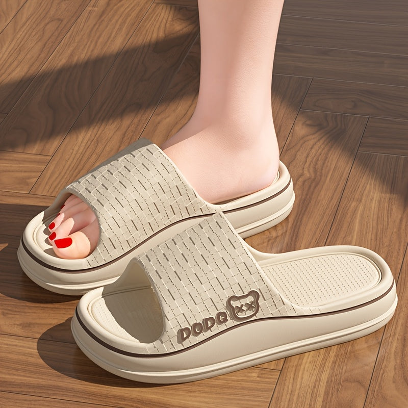 Женские EVA слайды - летние пляжные шлепанцы для бассейна и отдыха с принтом лапы