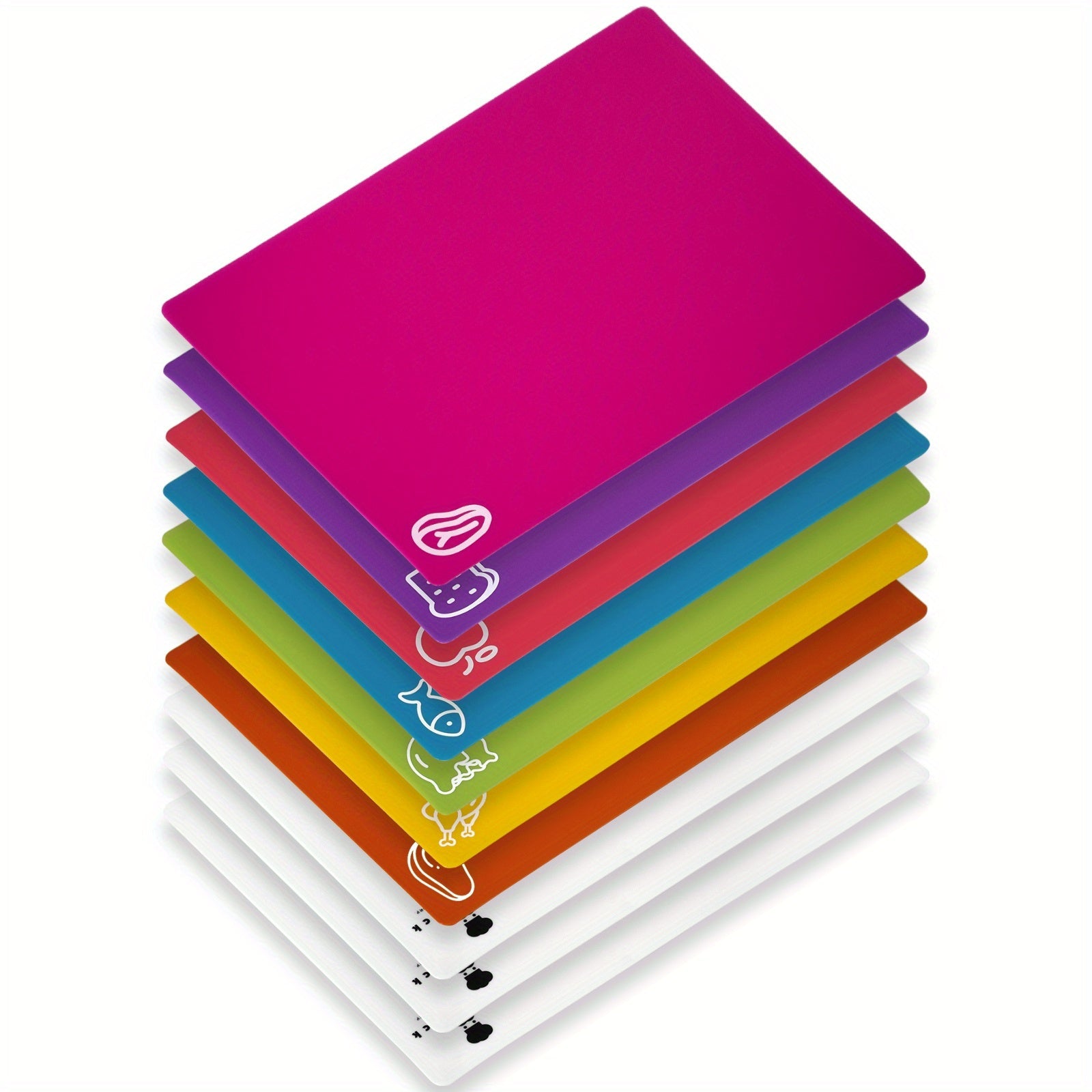 Flexible BPA-Free Cutting Boards Set of 4-10 Non-Slip Kitchen and Camping