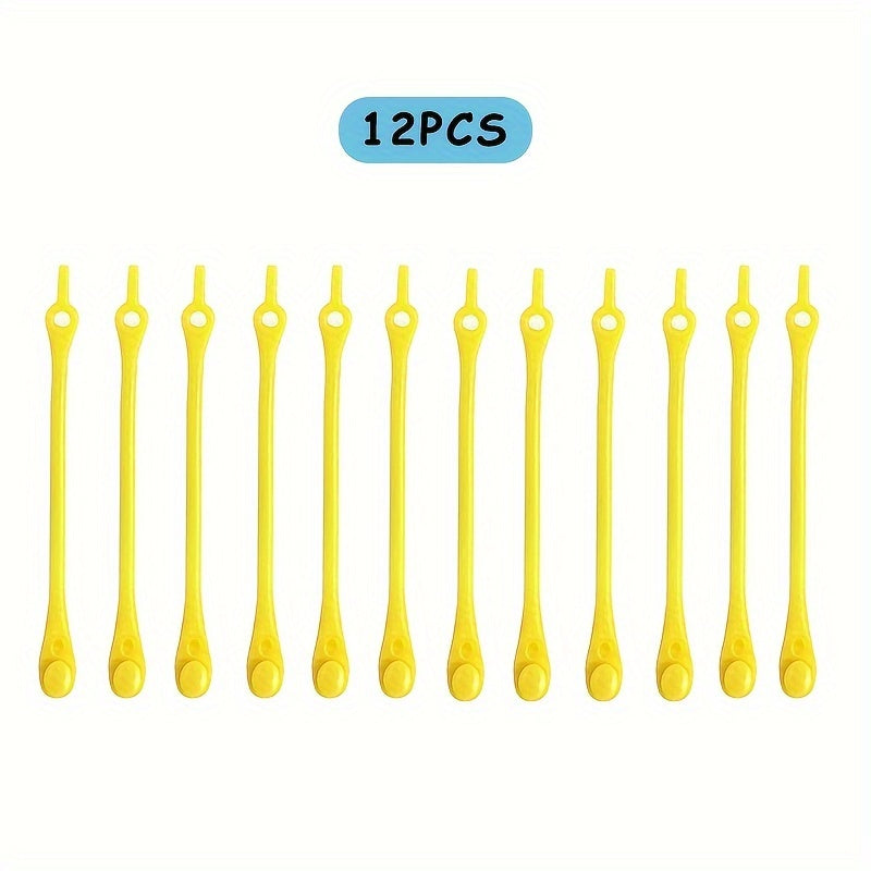 12 Pcs Colorful Elastic Shoe Laces for Casual Sneakers Easy to Replace