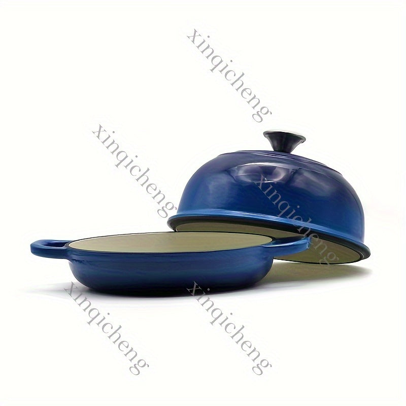 9-Inch Enamel Cast Iron Loaf Pan with Lid for Baking Bread in Dutch Oven