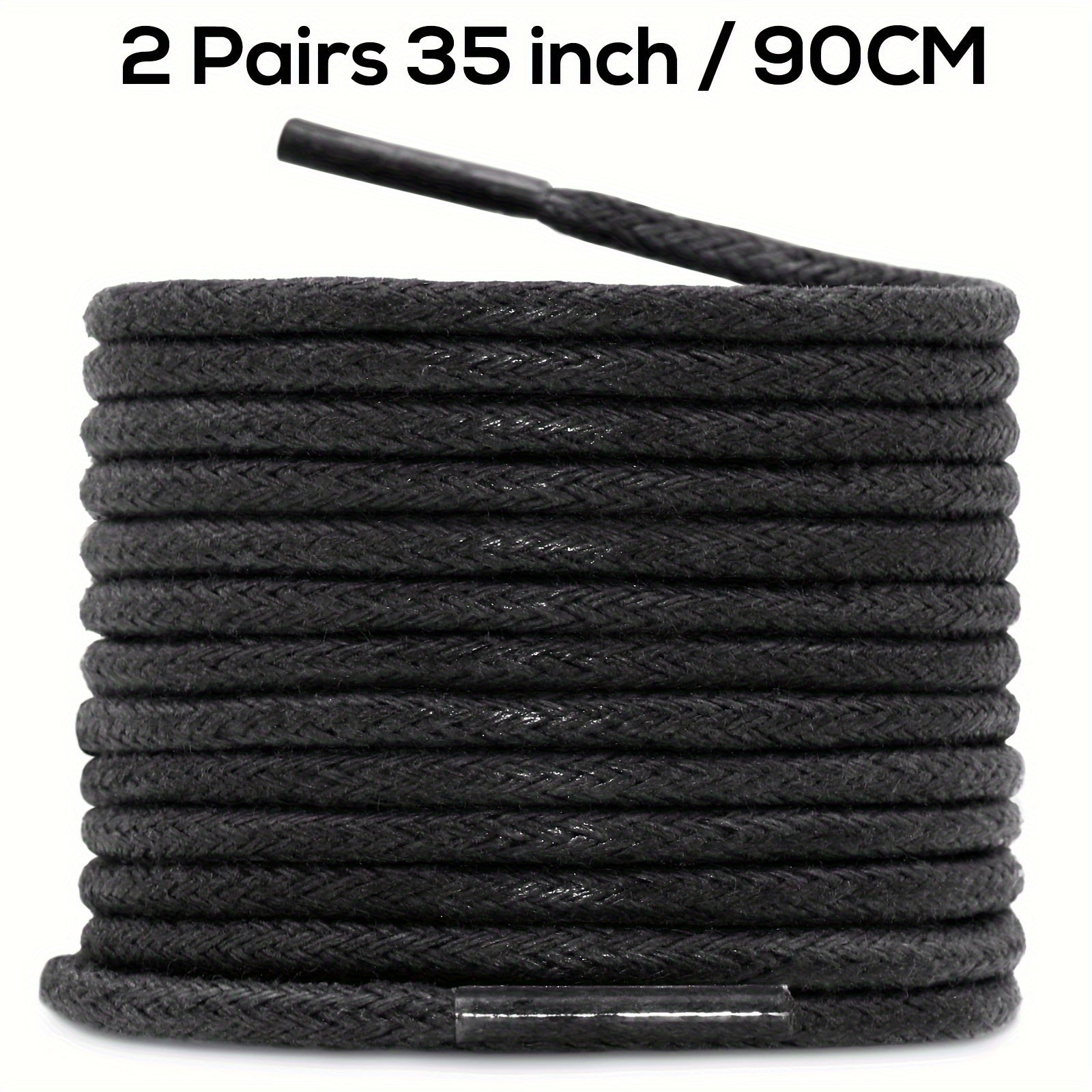 Unisex Waxed Shoelaces 0.25cm Thick Round Replacement Multi-Coloured 4 Pairs