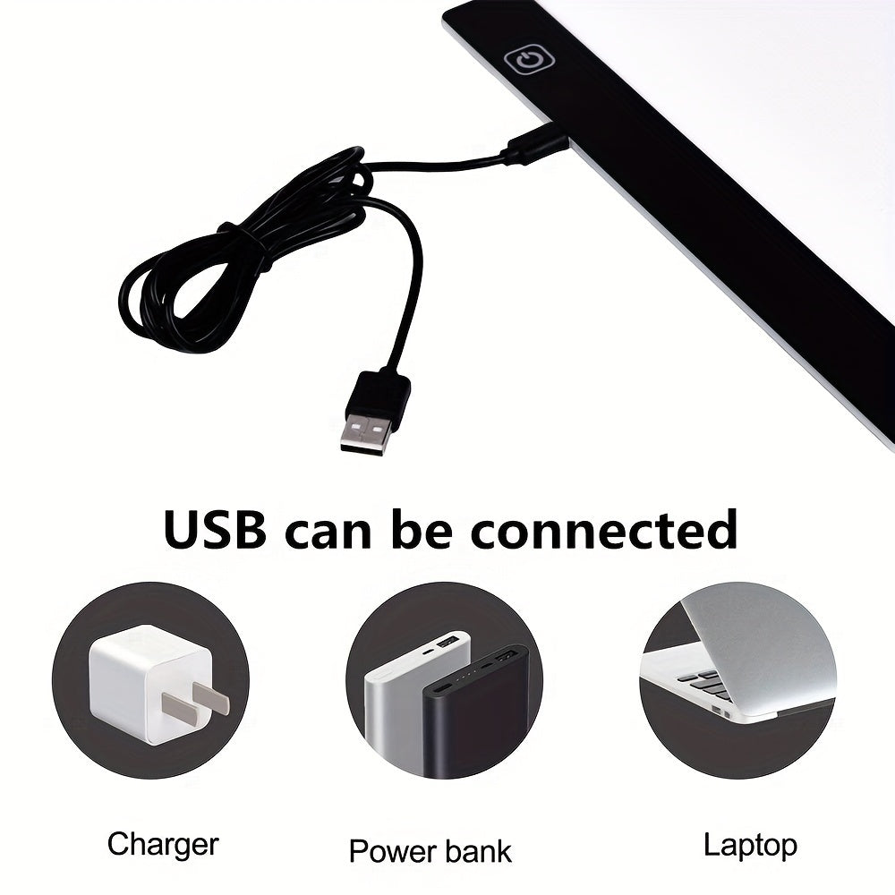 Acrylic LED Drawing Light Pad with Dimmable Levels in A5 A4 A3 Sizes for Art and Learning