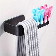 Self-Adhesive Plastic Toilet Paper Holder No Drilling Bathroom Organizer