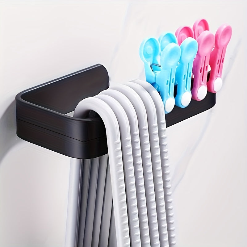 Self-Adhesive Plastic Toilet Paper Holder No Drilling Bathroom Organizer