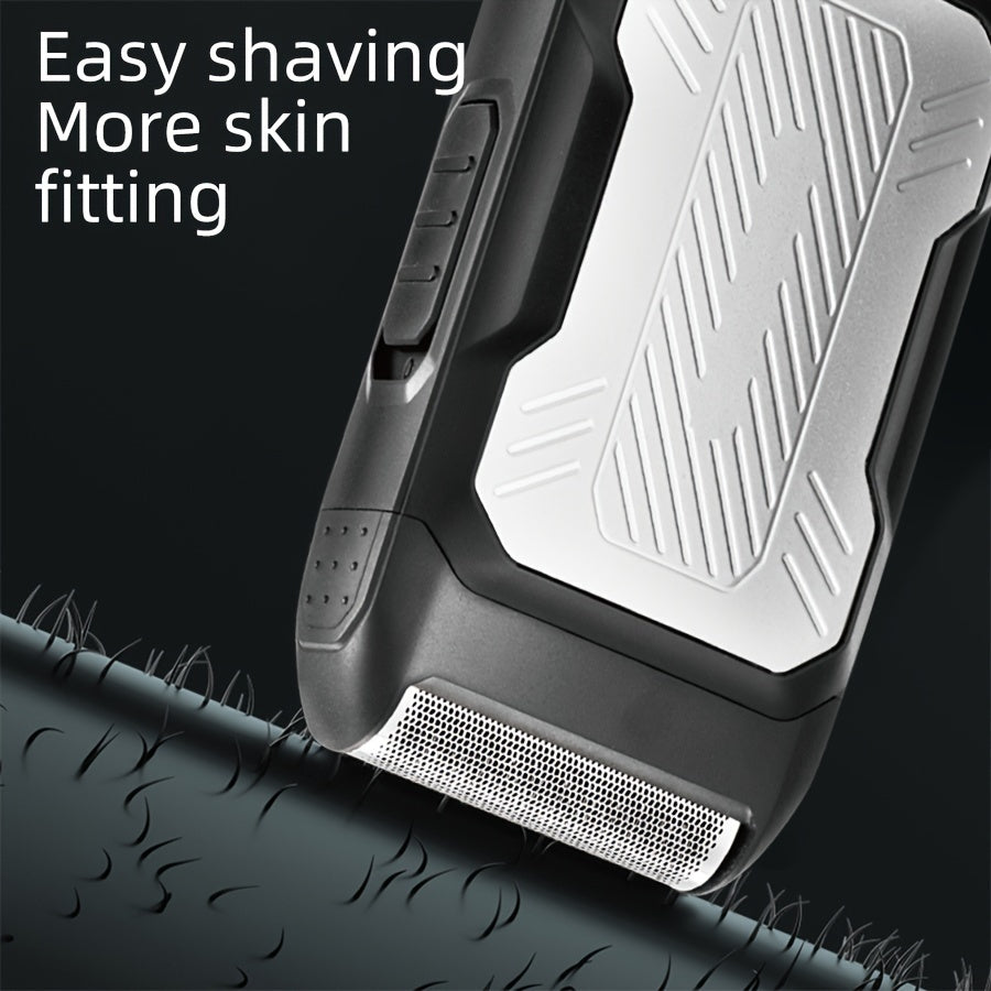 Мужская перезаряжаемая электробритва из алюминиевой фольги, портативная USB-зарядка для путешествий