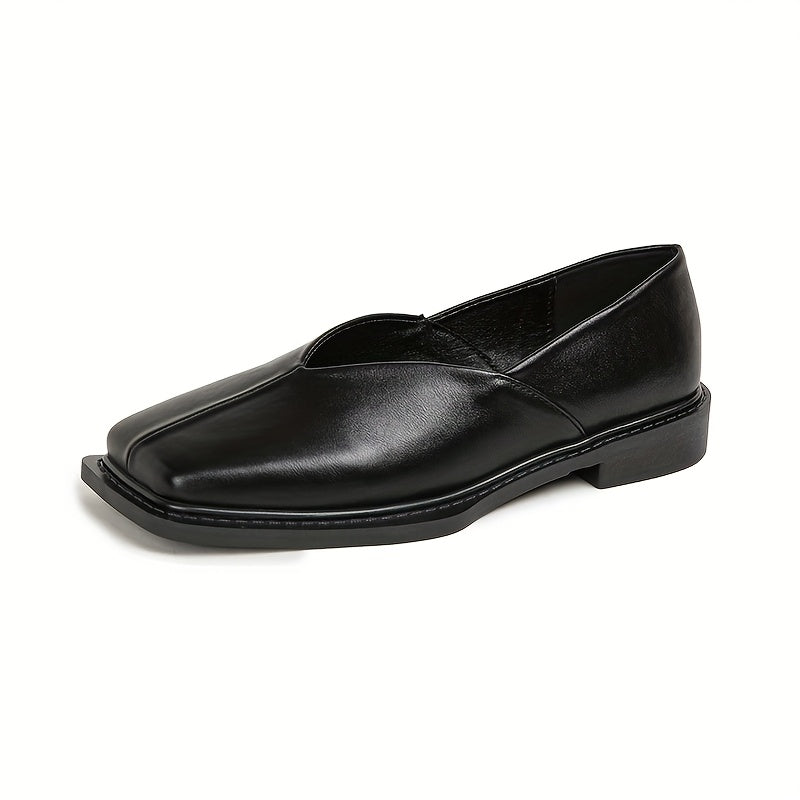 Women Square Toe Flats Synthetic Slip-On Comfortable Summer All-Season Footwear