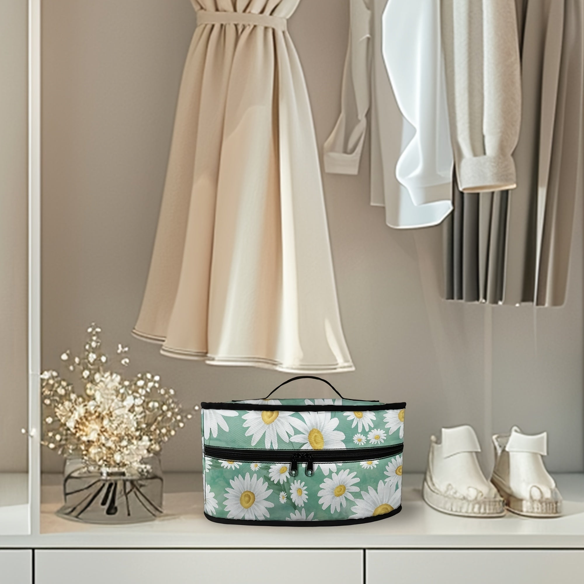 Portativ temir daftar sumkasi changyogʻsizlikka qarshi polyester sayohat saqlash bilan tutqich bilan