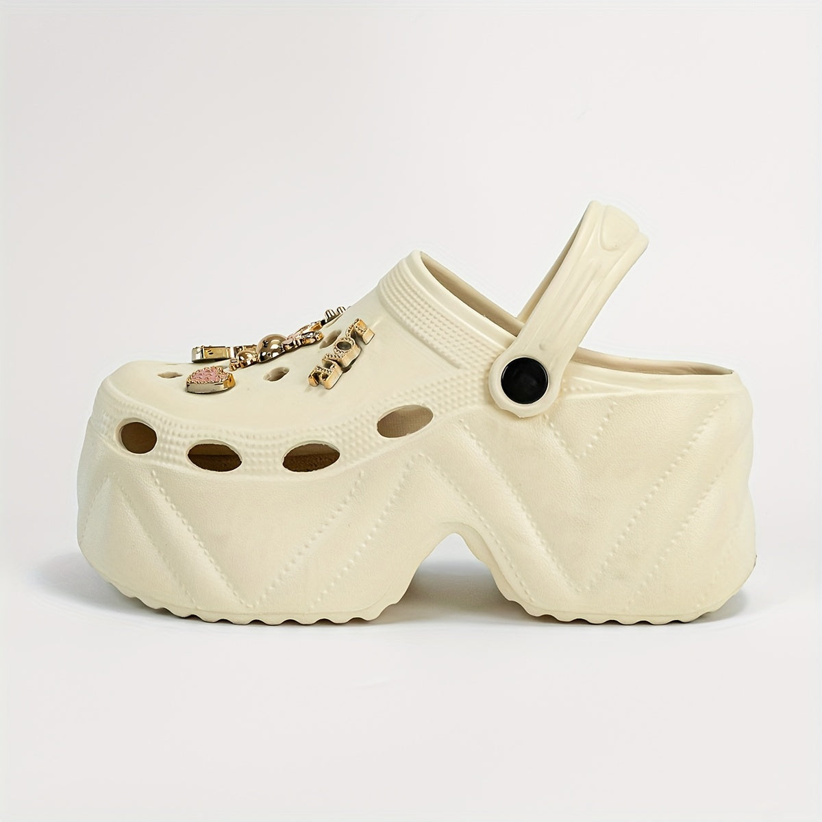 Women's Watermelon and Rabbit Charms Platform Clogs EVA Sandals