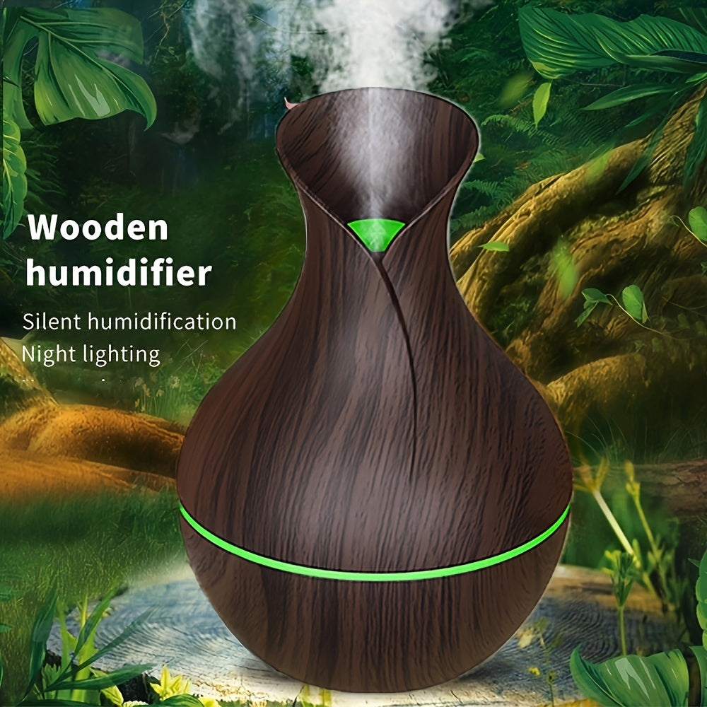 Ultrasonic Air Humidifier with Essential Oil Diffuser 7 Color LED Quiet Mini Cold Mist for Office Bedroom