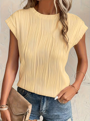 Plus o'lcham ayollar uchun qisqa sleeve T-shirt yengil polyester spandex to'liq rang